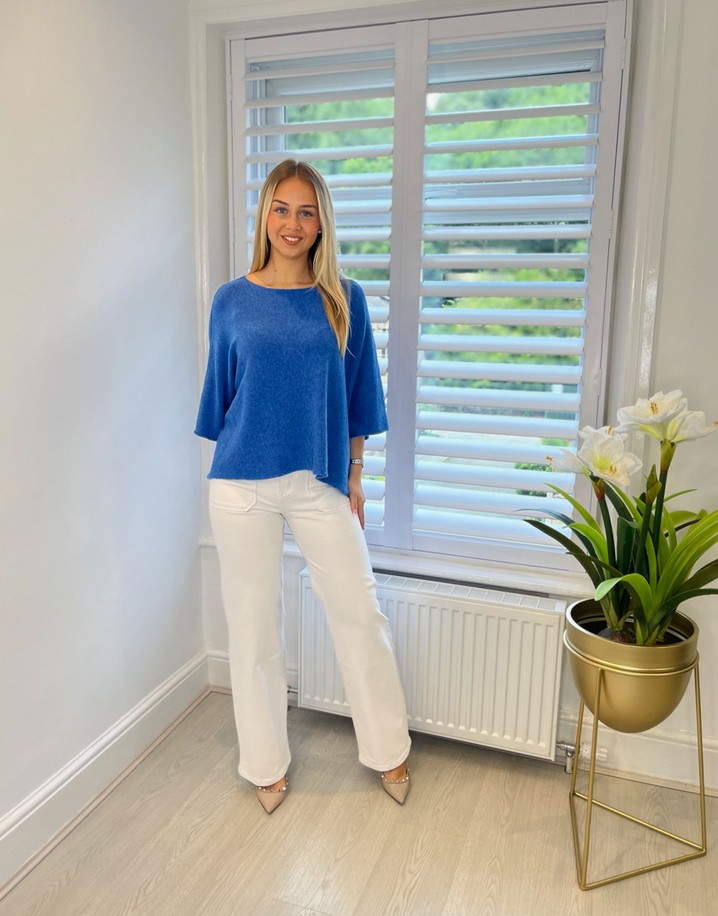 Lucy Cobb Miranda Jumper  - Cornflower Blue