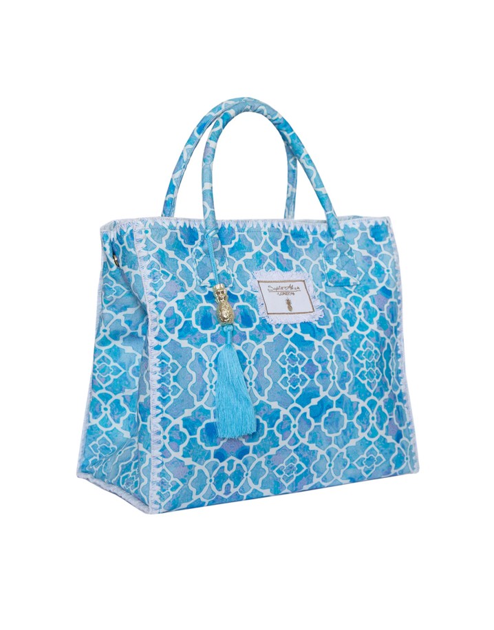 Sophia Alexia Barbados Beach Bag - Azure Mosaic