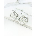 Rose Earrings - Silver
