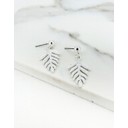 Leaf Earrings - Silver