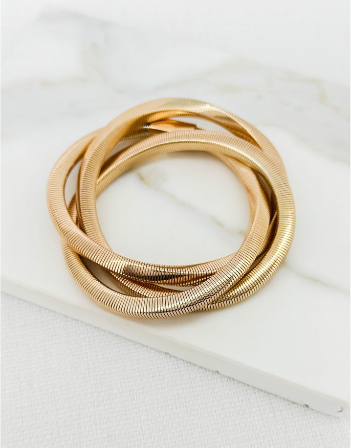 Envy Elasticated Bangle - Gold