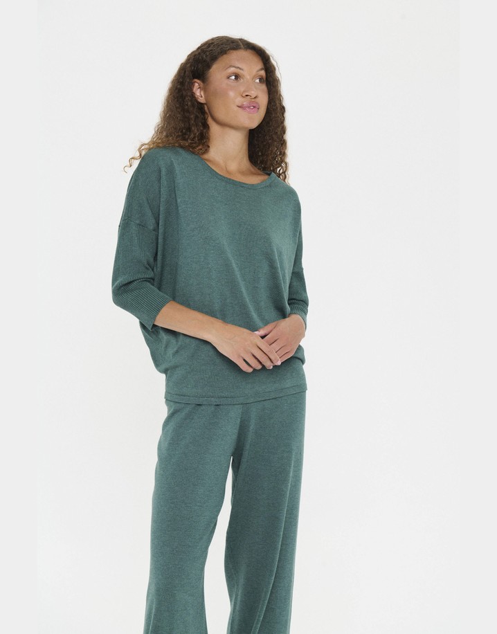 Saint Tropez MilaSZ Round Neck Pullover - June Bug