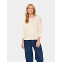 MilaSZ Round Neck Pullover - Rice