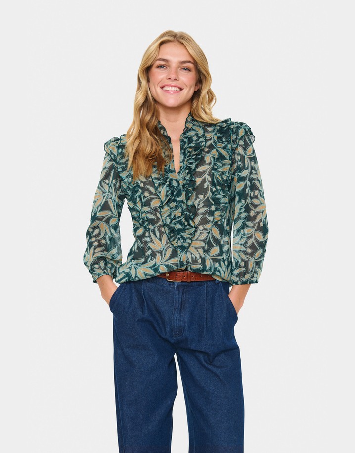 Saint Tropez Lilja Crinkle Shirt - June Bug