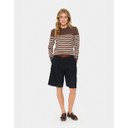 MilaSZ Long Sleeve Striped Pullover - Fudge Rice Stripe