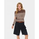 MilaSZ Long Sleeve Striped Pullover - Fudge Rice Stripe - Alternative 1