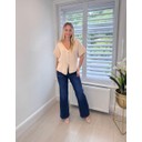 Britney Button Knit Cardigan  - Stone