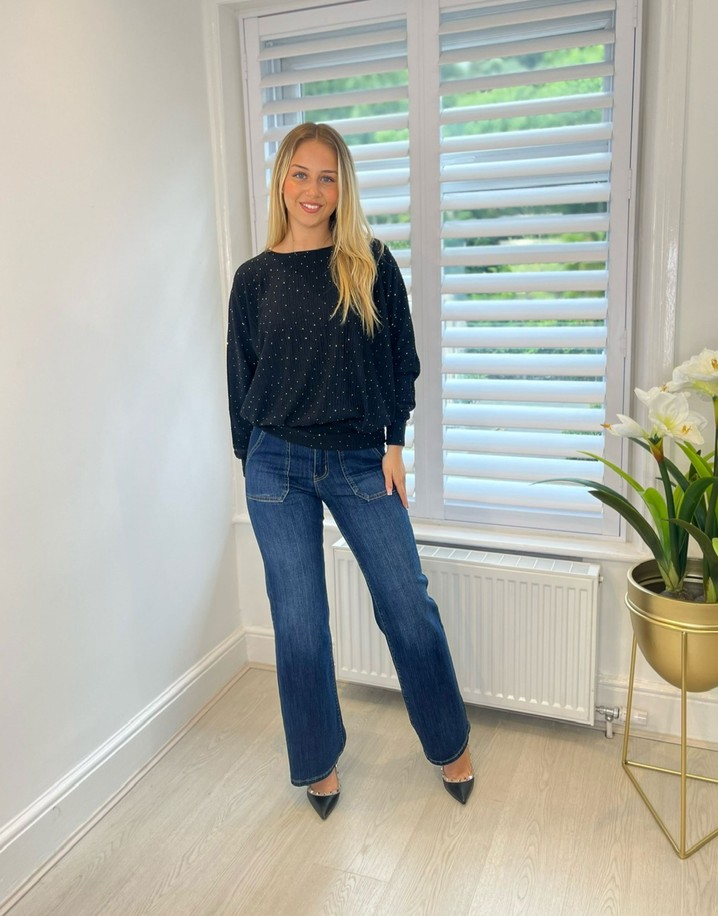 Lucy Cobb Becca Batwing Blouse - Black