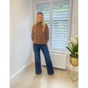 Helen High Neck Jumper - Fudge
