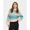 Micha Rollneck Pullover  - Aqua Haze