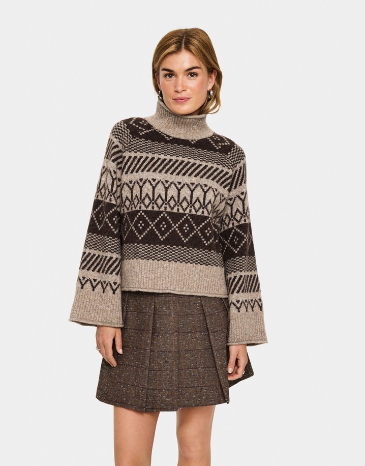 Saint Tropez Micha Rollneck Pullover  - Fondue Fudge