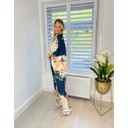 Landscape Print Satin Set - Navy - Alternative 1