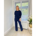 Rihannon Ribbed Knit Co-Ord - Navy