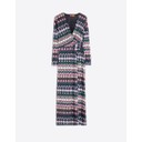 Amelia Geometric Lurex Dress - Green Mix