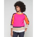 Cuello Colour Block Jumper  - Hot Pink