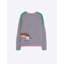 Intarsia Dachshund Jumper  - Grey - Alternative 3