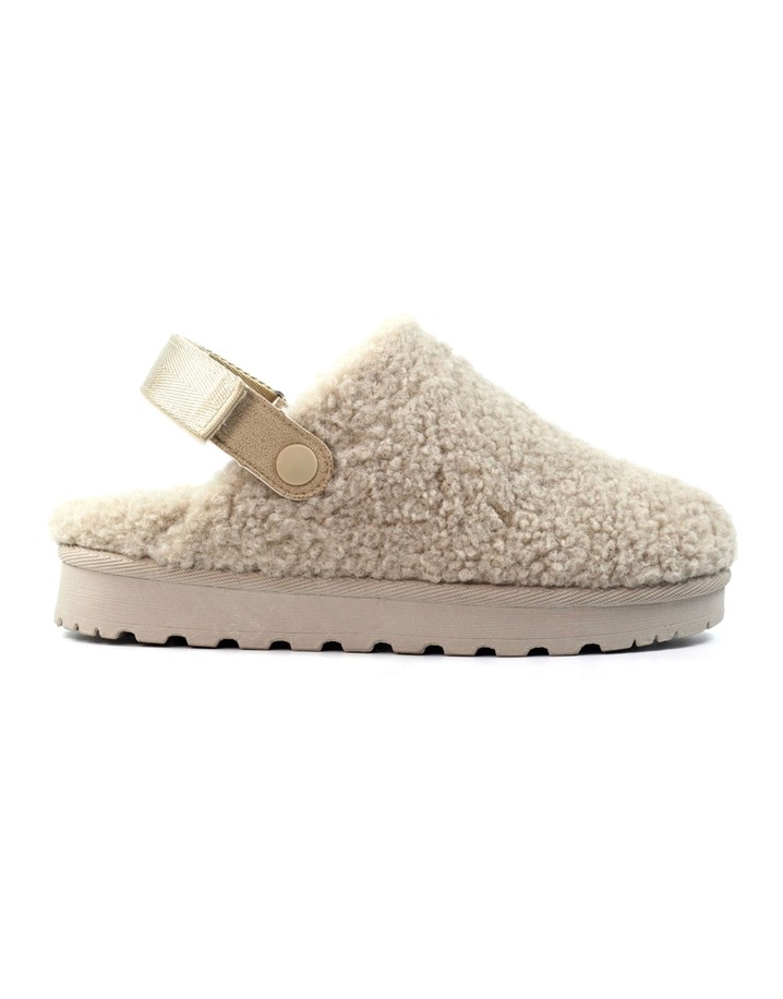 Lunar Shoes Naples Adjustable Strap Slippers - Beige