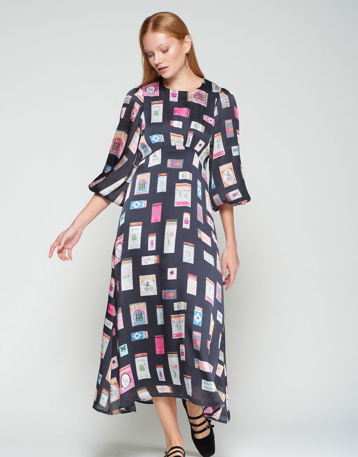 Vilagallo Erin Cerillas Dress - Navy