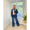 Nina Reversible Padded Coat - Navy