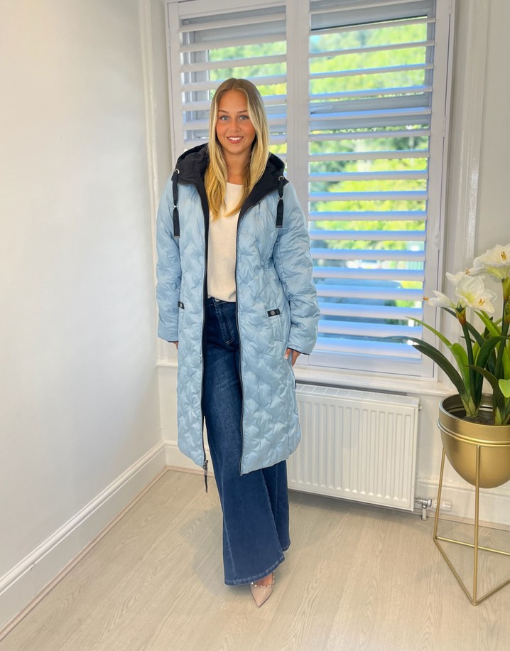 Frandsen Florence Reversible 2-in-1 Coat - Black / Blue