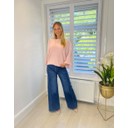 Felicity Frill Sleeve Jumper - Baby Pink