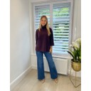 Rhia Roll Neck Jumper  - Aubergine
