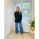 Sally Seam Front Jumper  - Black