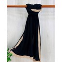 Sparkle Trim Scarf - Black