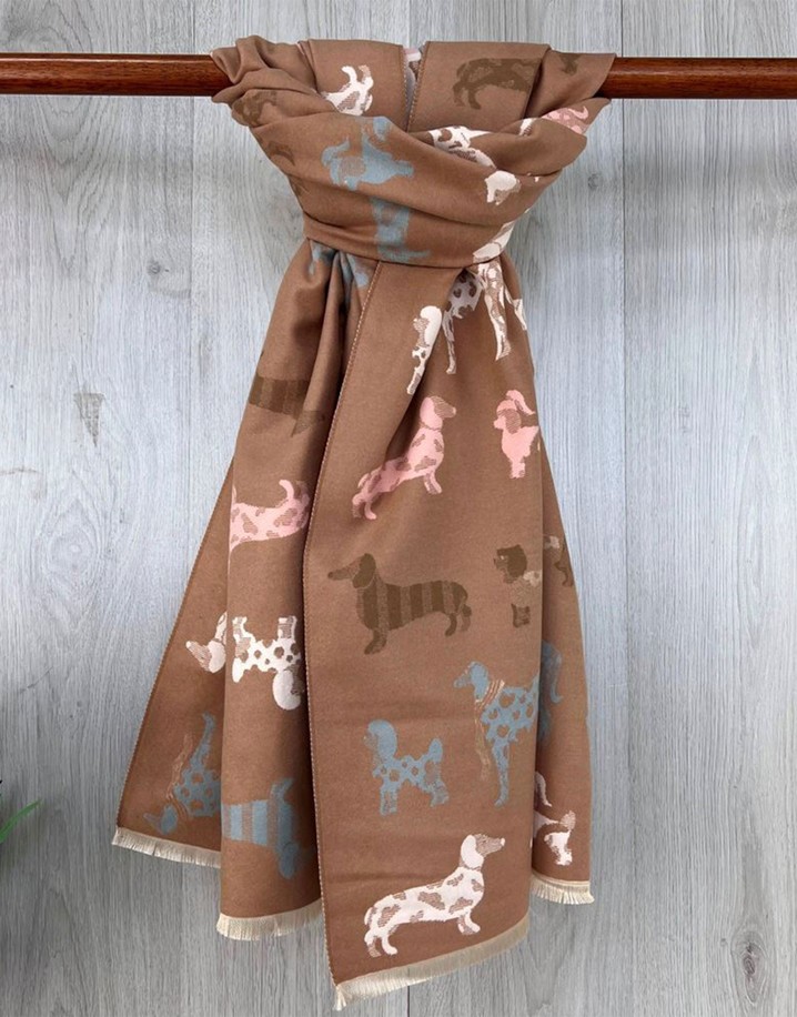 Lucy Cobb Dog Scarf - Camel