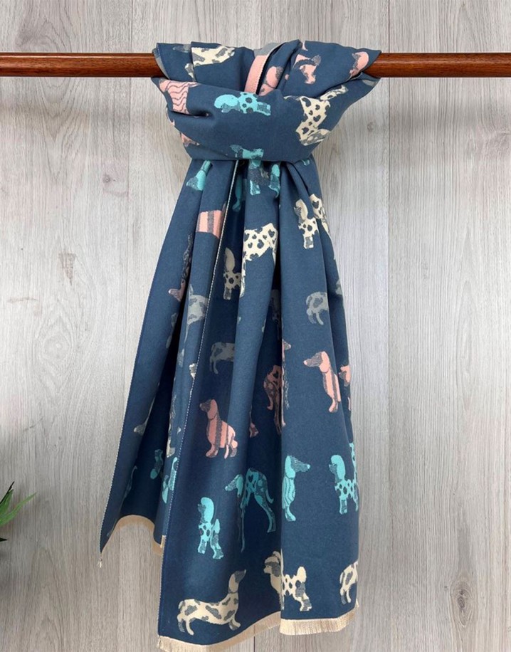 Lucy Cobb Dog Scarf - Denim