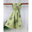 Reversible Star Scarf - Lime Green