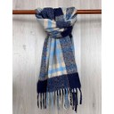 Check Scarf - Navy Mix
