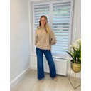 Bri Boxy Knit Hoodie - Mocha