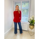 Bettie Bow Back Jumper - Red