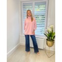 Rhia Roll Neck Jumper  - Baby Pink