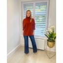 Rhia Roll Neck Jumper  - Burnt Orange