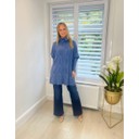 Cleo Cable Knit Jumper - Denim Blue