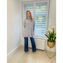 Cleo Cable Knit Jumper - Mid Grey