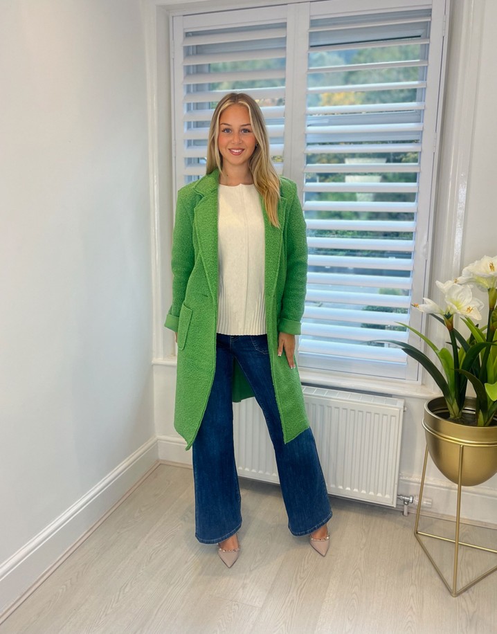 Lucy Cobb Beckie Boucle Coat - Green