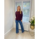 Sarah Seam Front Jumper  - Berry