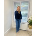 Sarah Seam Front Jumper  - Navy