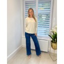 Sarah Seam Front Jumper  - Oatmeal