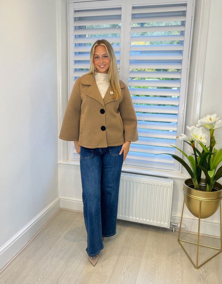 Lucy Cobb Serena Scuba Jacket - Camel