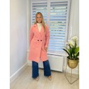 Beckie Boucle Coat - Baby Pink