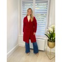 Beckie Boucle Coat - Red