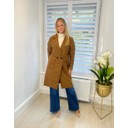 Beckie Boucle Coat - Tan