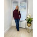 Diana Diamond Knit Jumper  - Berry