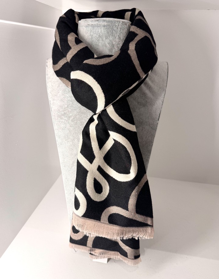 Malissa J Remi Reversible Scarf - Black