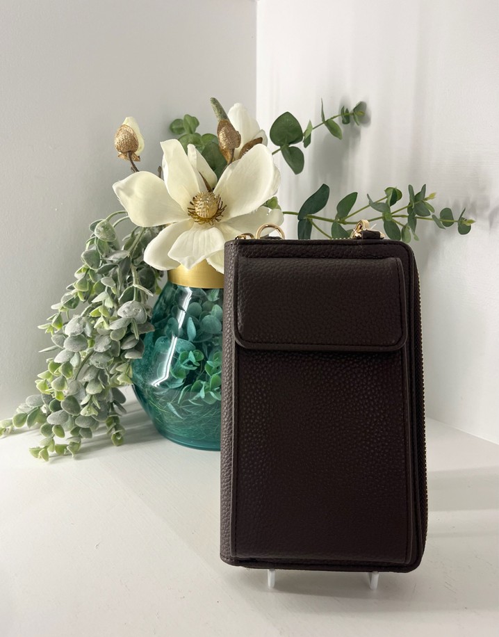 Lucy Cobb Bags Paige Phone Bag  - Chocolate