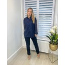 Sara Sequin Shirt - Navy